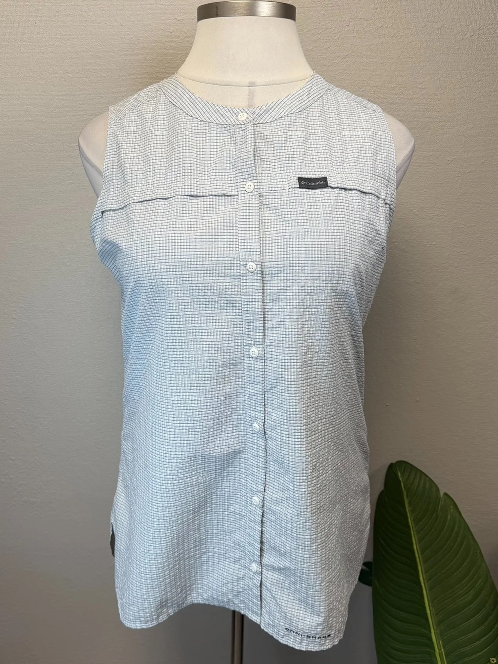 Columbia White & Grey Checkered Ridge Novelty Tunic - Size XL